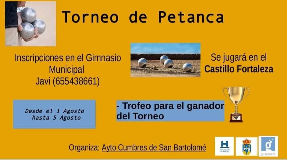 CAMPEONATO DE PETANCA
  #actividades #petanca #deporteysalud
 Del 1 al 5 de agos...